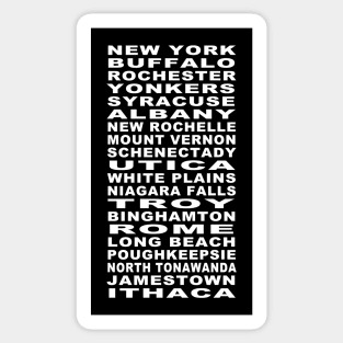 New York Cities Bus Roll Sticker